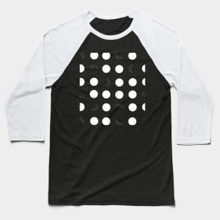 Moon and full moon pattern Baseball T-Shirt